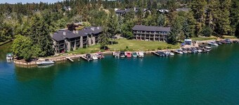 Top Floor 2-bdrm condo located on Bigfork Bay. Walk to downtown Bigfork.
