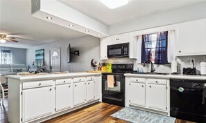 Fridge, oven, stovetop, dishwasher