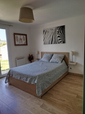 1 bedroom, desk, iron/ironing board, travel cot