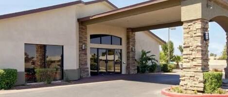 Majoituspaikan julkisivu