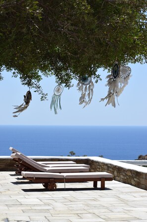 Terrace/patio - Villa Giulia, Seaview Villa (Chora)