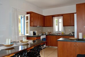 Fridge, microwave, oven, stovetop - Villa Giulia, Seaview Villa near Chora (Chora)