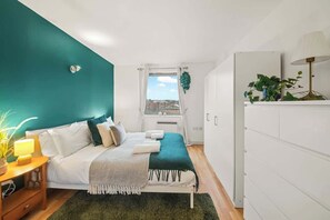 2 bedrooms, iron/ironing board, travel crib, WiFi