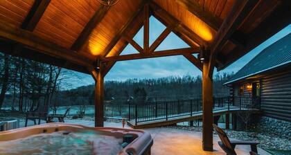 Log Cabin on 95-acres with 2 private lakes