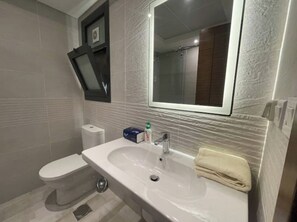 Shower, hair dryer - Access - lux smart home with garden at cfc 2bedr (Mivida New Cairo)