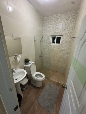 Towels, soap, toilet paper