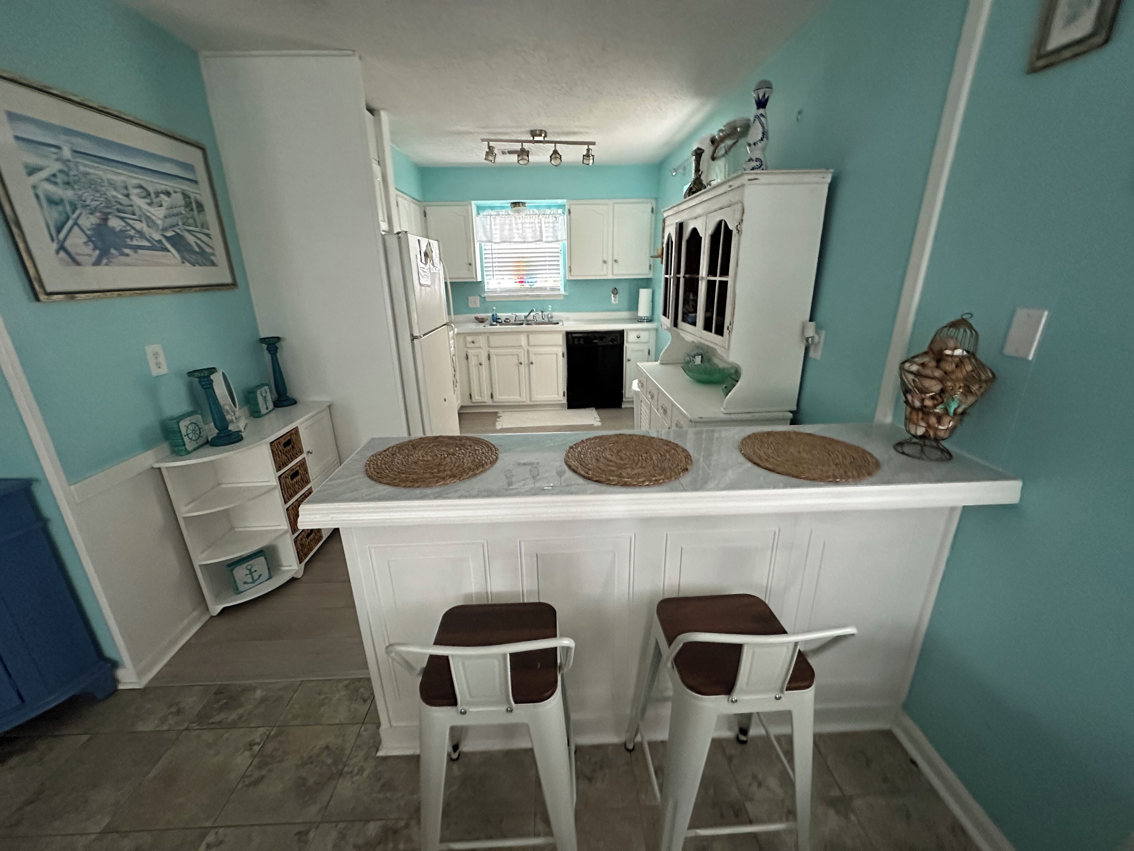 Fridge, oven, stovetop, dishwasher