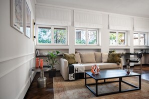 Smart TV, books, stereo