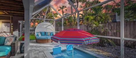 Outdoor pool, a heated pool