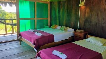 Standard Quadruple Room, Balcony, River View | Desk