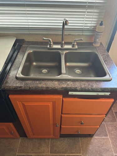 Tiny travel trailer with enough room to relax after hitting the nearby springs. 