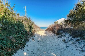 Vlak bij het strand