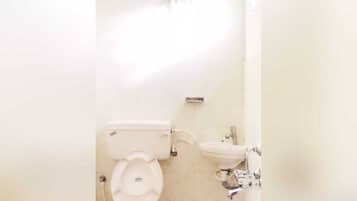 Towels, soap, shampoo, toilet paper