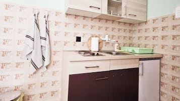 Estúdio (Studio Apartment with Terrace with Se) | Cozinha privada | Geladeira