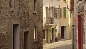 A narrow cobblestone street flanked by historic buildings with stone walls and traditional shutters. - Residenza dei TOLOMEI Confort Relax Centro Storico  (Polcenigo)
