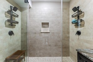 Shower, hair dryer