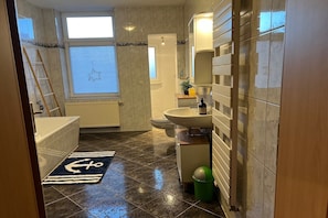 Shower, hair dryer