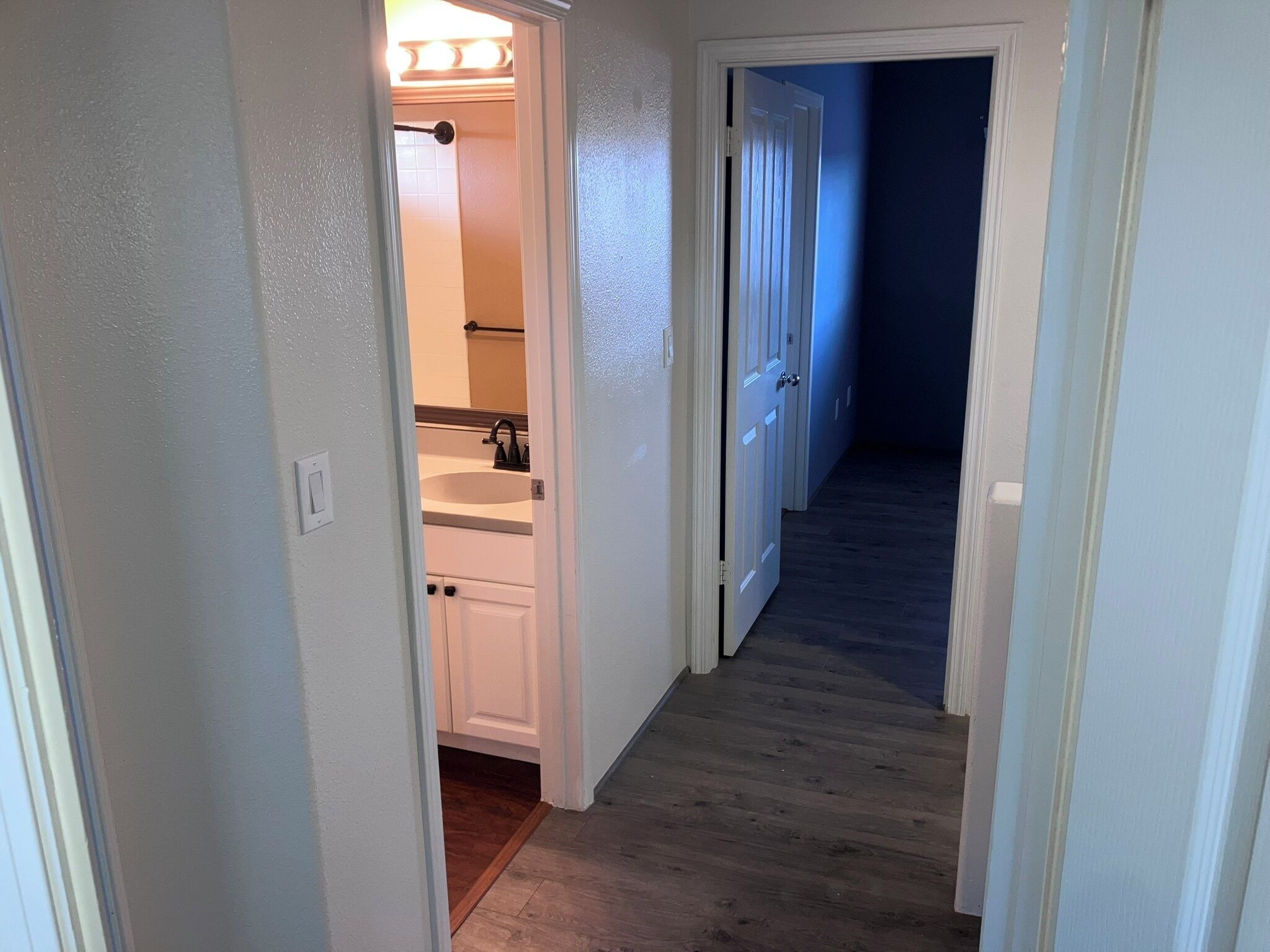 Bidet, towels, soap, toilet paper