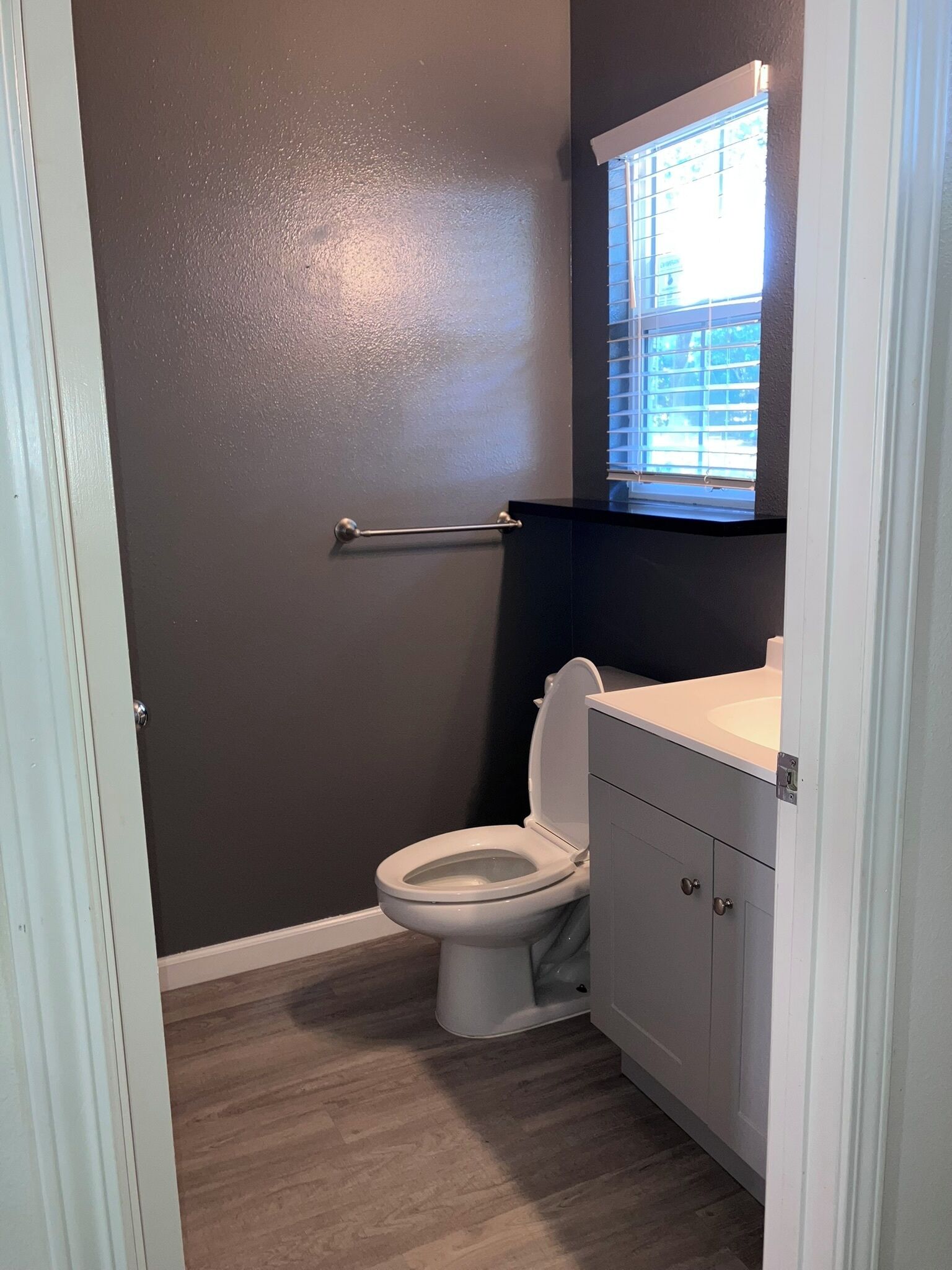 Bidet, towels, soap, toilet paper