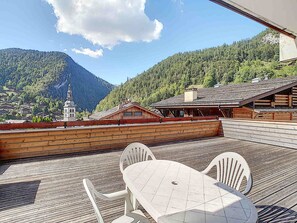 Outdoor dining - Studio La Clusaz for 4 people, Pets allowed, 32 m² (La Clusaz)