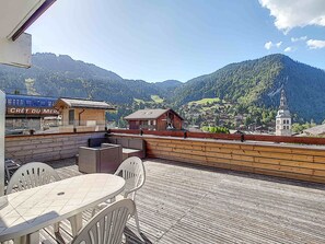 Outdoor dining - Studio La Clusaz for 4 people, Pets allowed, 32 m² (La Clusaz)