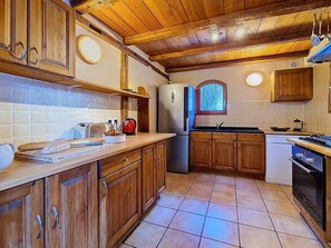 Fridge, microwave, dishwasher