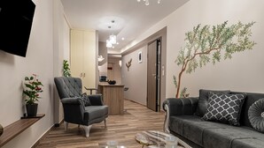 Apartment, Balcony | Living area - Koukaki Luxury Suites (Athens)