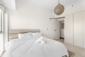 2 slaapkamers, een strijkplank/strijkijzer, wifi, beddengoed