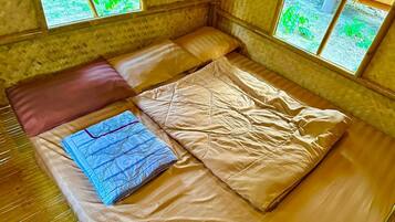 Basic Double Room, Japanese Futon, River View | Free WiFi, bed sheets