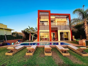 Pool - Villa Marrakech sur golf piscine cuisinière menu (Marrakech)