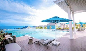 4 outdoor pools, open 7:00 AM to 6:30 PM, pool umbrellas, pool loungers - Carot Villa (Phan Thiet)