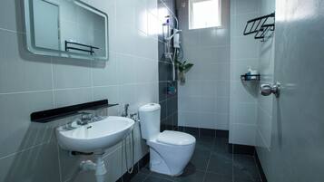 Asciugacapelli, bidet, asciugamani, sapone