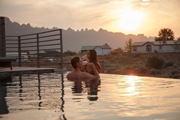 A heated pool