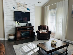 TV connectée, cheminée