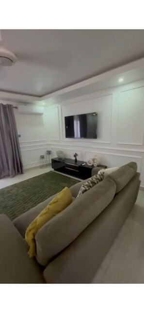 Apartment, 2 Bedrooms, Smoking, Balcony | Living area - Apartment Building in Salagi (Salagi)
