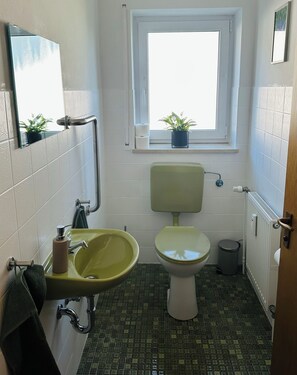 Shower, hair dryer, towels, soap - Balcony apartment with dream view at the Kurpark! (Sankt Englmar)