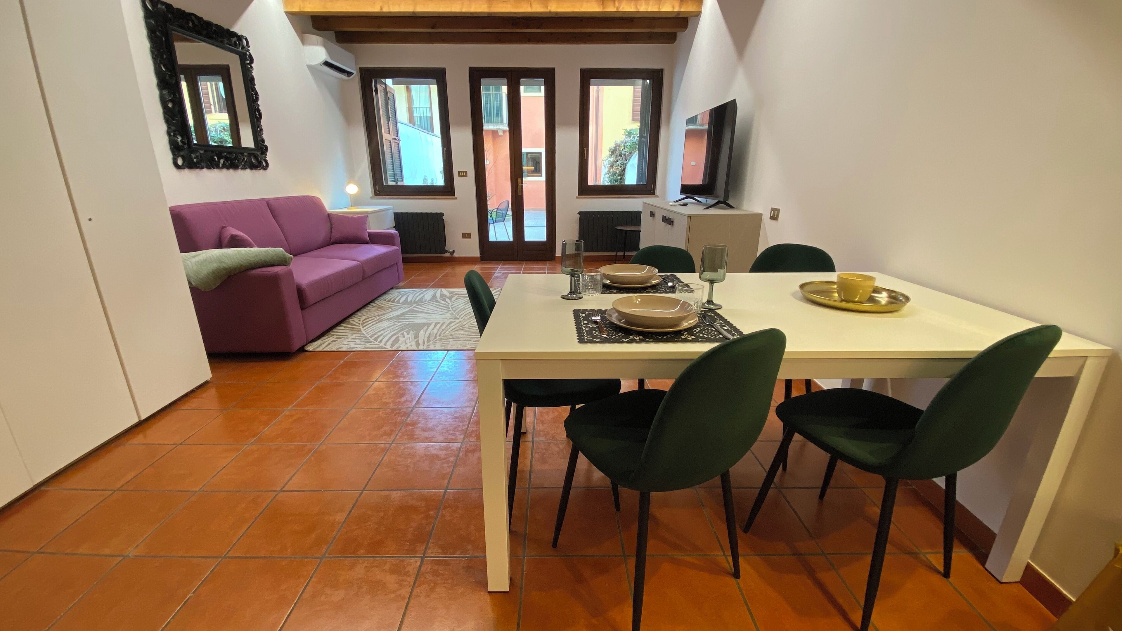 Appartement Duplex, non-fumeur, vue cour intérieure | Coin séjour