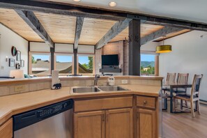 Fridge, microwave, oven, stovetop - Pool & Hot Tubs | 1 block to Ski Area | Ski Season Shuttle (Steamboat Springs)