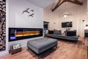 Fernseher, Kamin