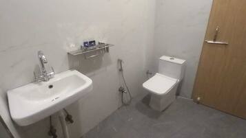 Double Room, Multiple Beds, Transfer Shower, Private Bathroom | Bathroom | Shower, bathrobes, slippers, towels