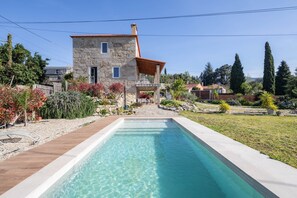 Pool - Country House 'Cándido' with Mountain View, Private Pool and Wi-Fi (As Neves)