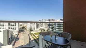 Luxury Studio, Pool View | Balcony view