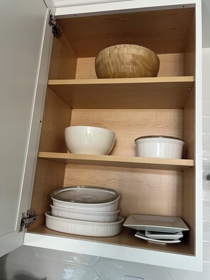 Kitchen essentials at your fingertips, with ample storage for your belongings.