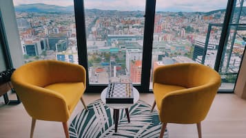 Luxury Apartment, Balcony, City View | Living area