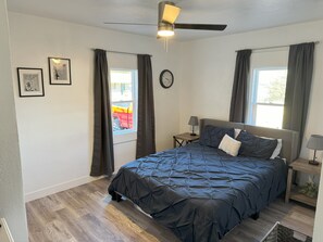 4 bedrooms, iron/ironing board, travel cot, WiFi