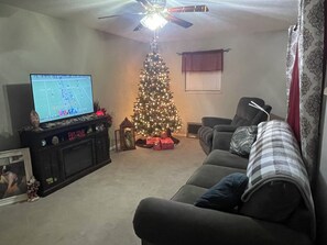 Smart TV, fireplace