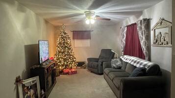 Smart TV, fireplace