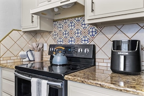 Microwave, oven, stovetop, dishwasher
