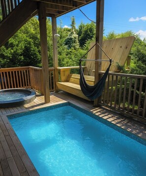 Piscine extérieure, piscine chauffée