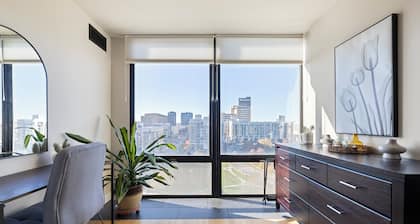 Luxury condo in Midtown Crossing on 8th floor with breathtaking city park views